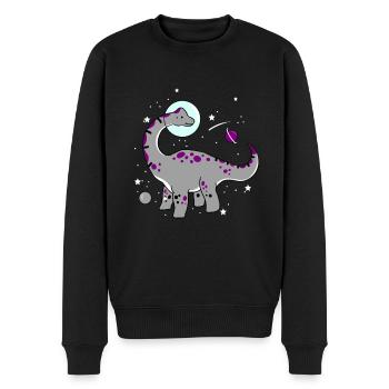Ace Pride Dinosaurier Asexual Space - Männer Premium Bio Pullover - Schwarz - Vorne - Nico (187cm)