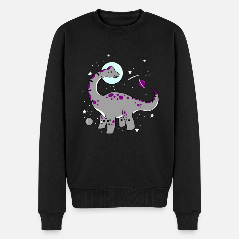 Ace Pride Dinosaur Espace asexué - Pull Premium bio Homme - noir