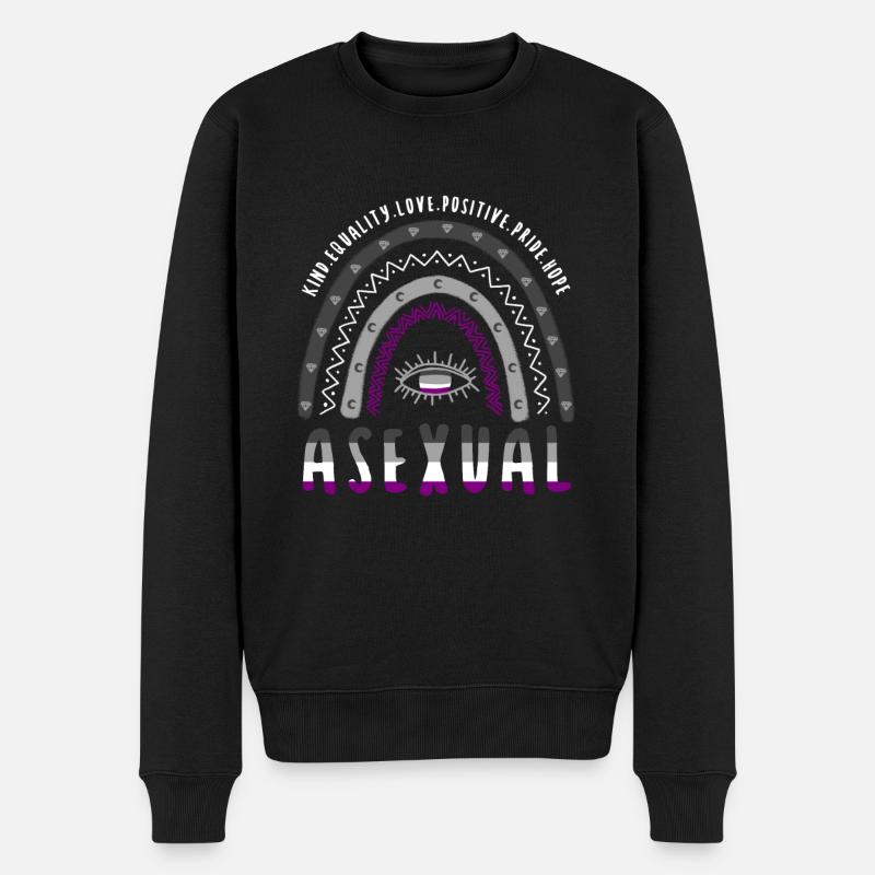 Boho Rainbow Asexuel - Pull Premium bio Homme - noir