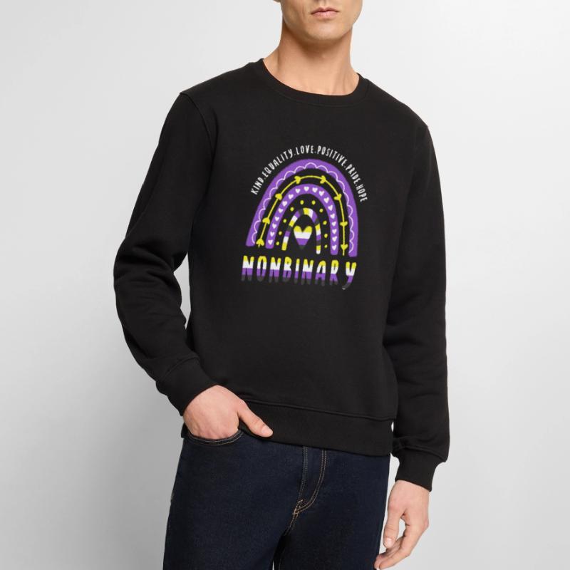 Nonbinary Pride Nonbinary Regenbogen Männer Premium Bio Pullover