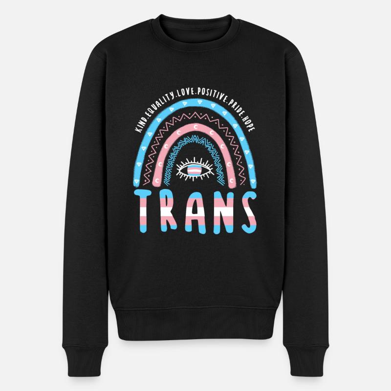 Transgenre Boho Rainbow Trans - Pull Premium bio Homme - noir