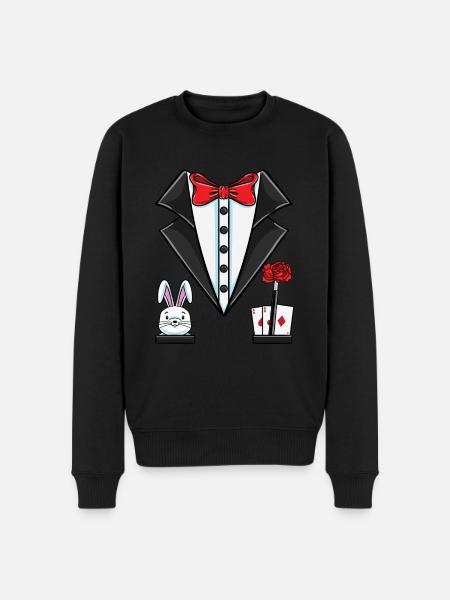 Magician Costume Halloween - Men's Premium Organic Jumper - black