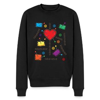 Costume de poupée vaudou Halloween - Pull Premium bio Homme - noir - Devant - Nico (187cm)
