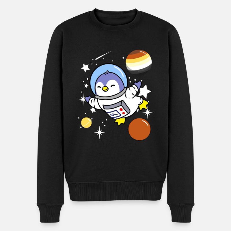 Penguin Astronaute Gay Bear Pride - Pull Premium bio Homme - noir