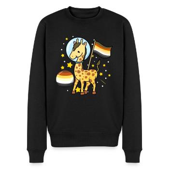 Giraffe Astronaut Gay Bear Pride - Männer Premium Bio Pullover - Schwarz - Vorne - Nico (187cm)