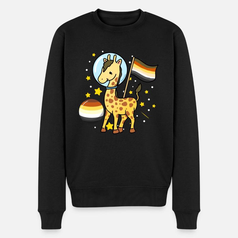 Girafe Astronaute Gay Bear Pride - Pull Premium bio Homme - noir