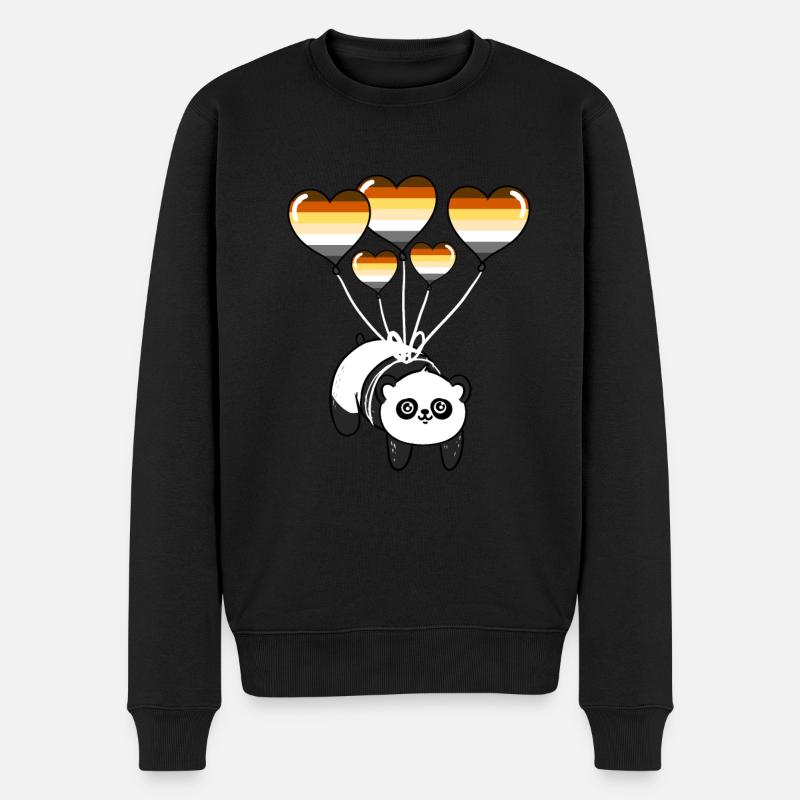 Panda Gay Bear Pride - Männer Premium Bio Pullover - Schwarz