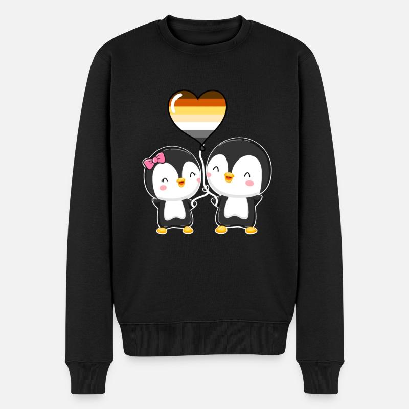 Gay Bear Pride Penguin Couple - Pull Premium bio Homme - noir