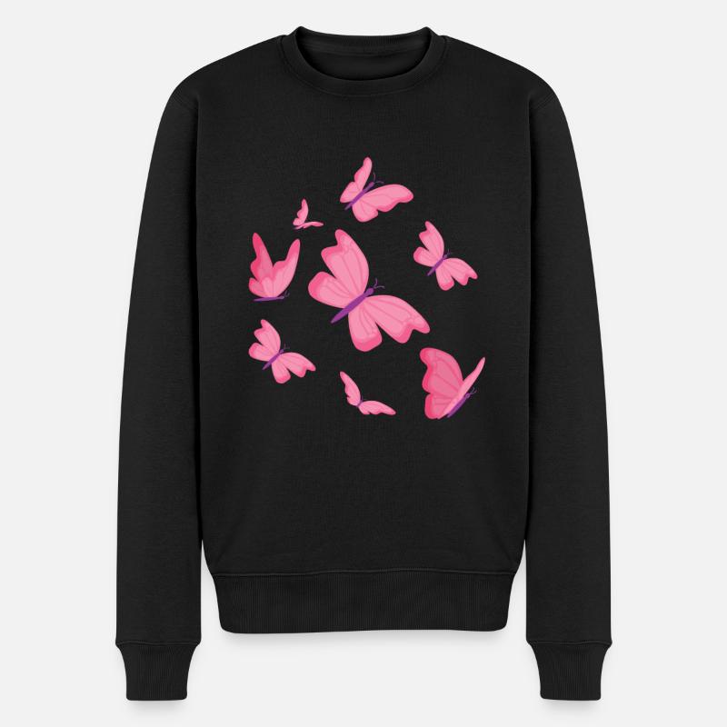 Papillons Butterfly Design - Pull Premium bio Homme - noir