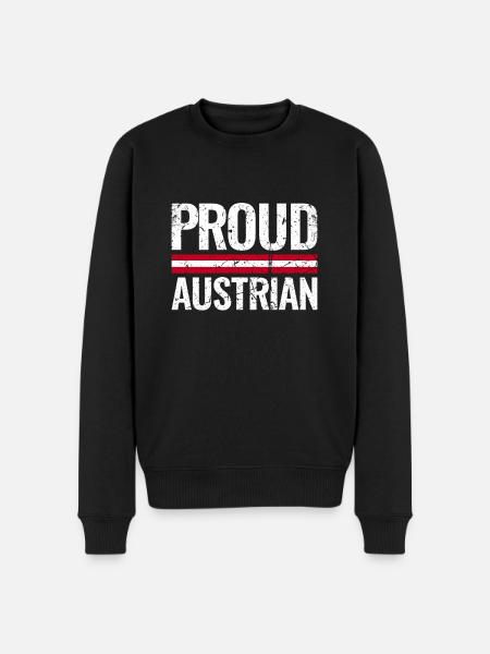 Proud Austrian Austria Flag Austrian - Men's Premium Organic Jumper - black