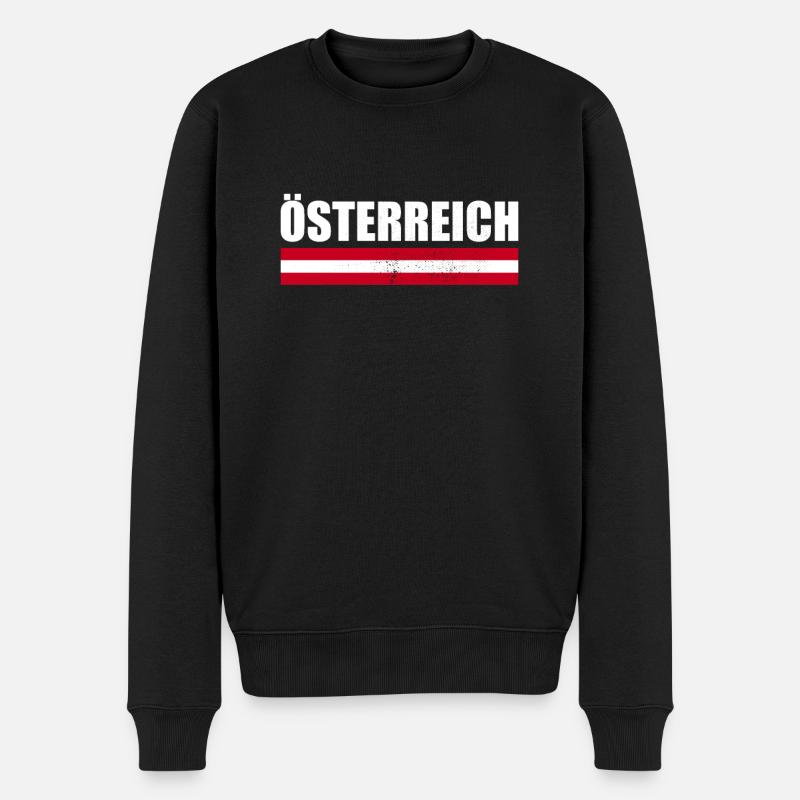 Austria Austrian flag Austrian - Men's Premium Organic Jumper - black