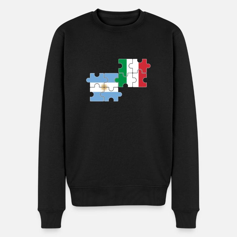 Argentine Italie Drapeau Argentine - Pull Premium bio Homme - noir