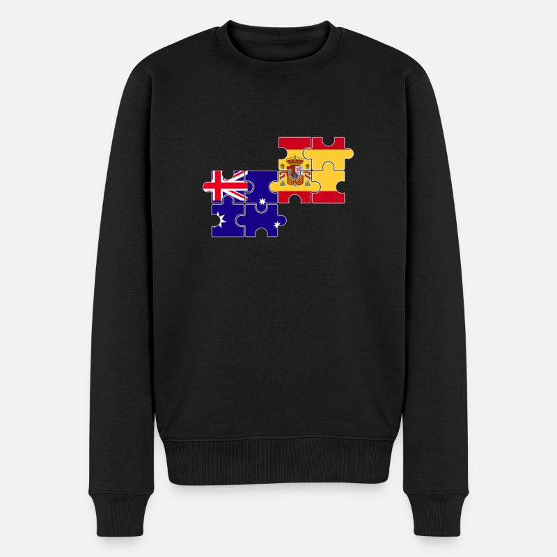 Australie Espagne Drapeau Australie - Pull Premium bio Homme - noir