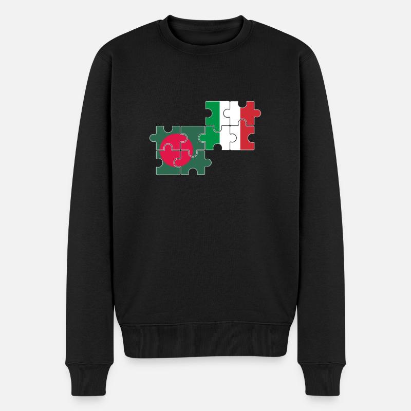 Bangladesh Italie Drapeau Bangladais - Pull Premium bio Homme - noir