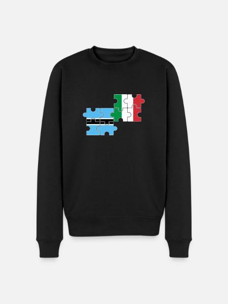 Botswana Italie Drapeau Italien Botswana - Pull Premium bio Homme - noir