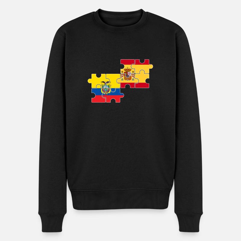 Ecuador Spanien Flagge Spanier Ecuadorianer - Männer Premium Bio Pullover - Schwarz