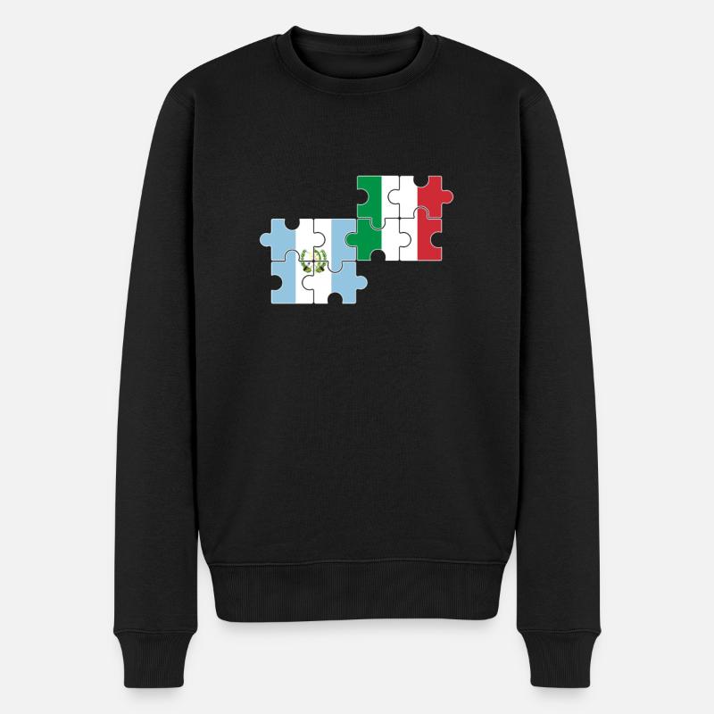 Guatemala Italie Drapeau Italien Guatémaltèque - Pull Premium bio Homme - noir