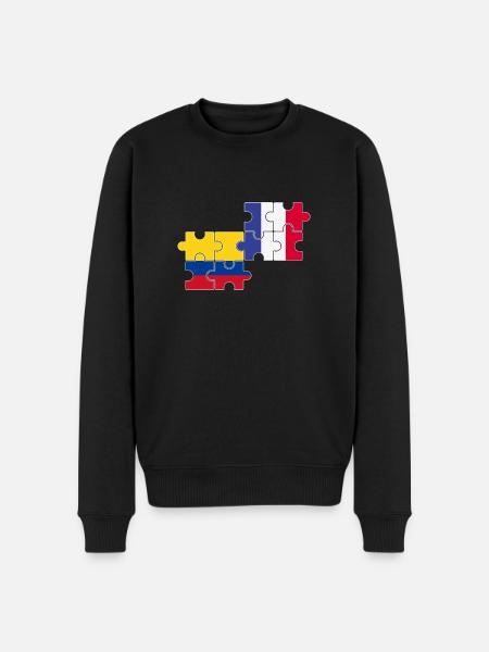 Colombie France Drapeau Colombiens - Pull Premium bio Homme - noir