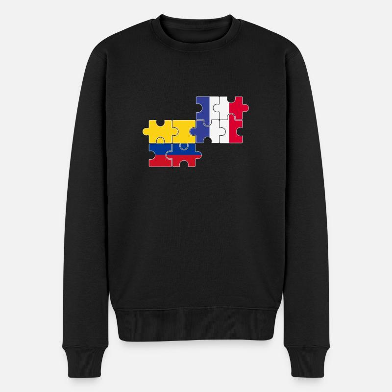 Colombie France Drapeau Colombiens - Pull Premium bio Homme - noir