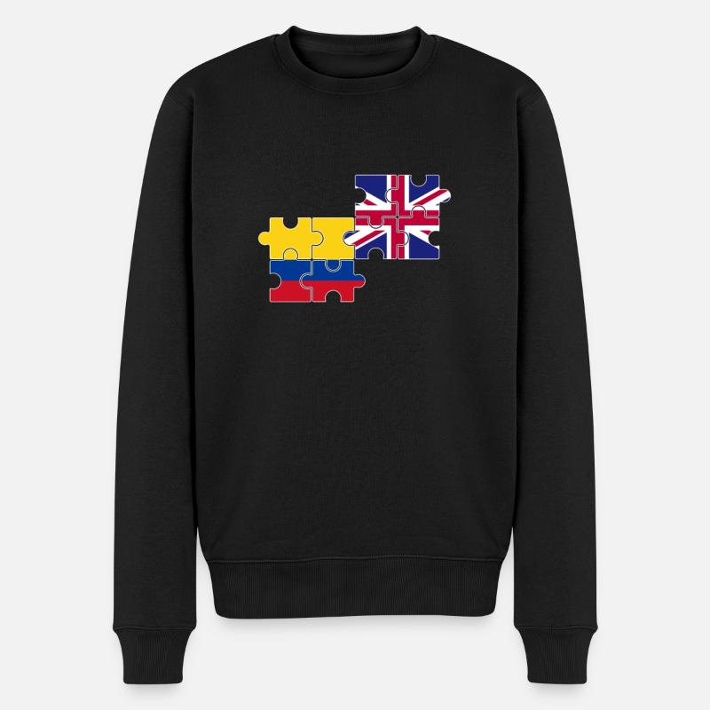 Colombie Drapeau du Royaume-Uni Colombie-Britannique - Pull Premium bio Homme - noir