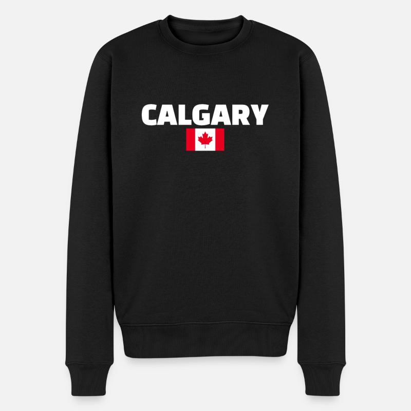 Calgary, Canada, Drapeau canadien, Canadien - Pull Premium bio Homme - noir