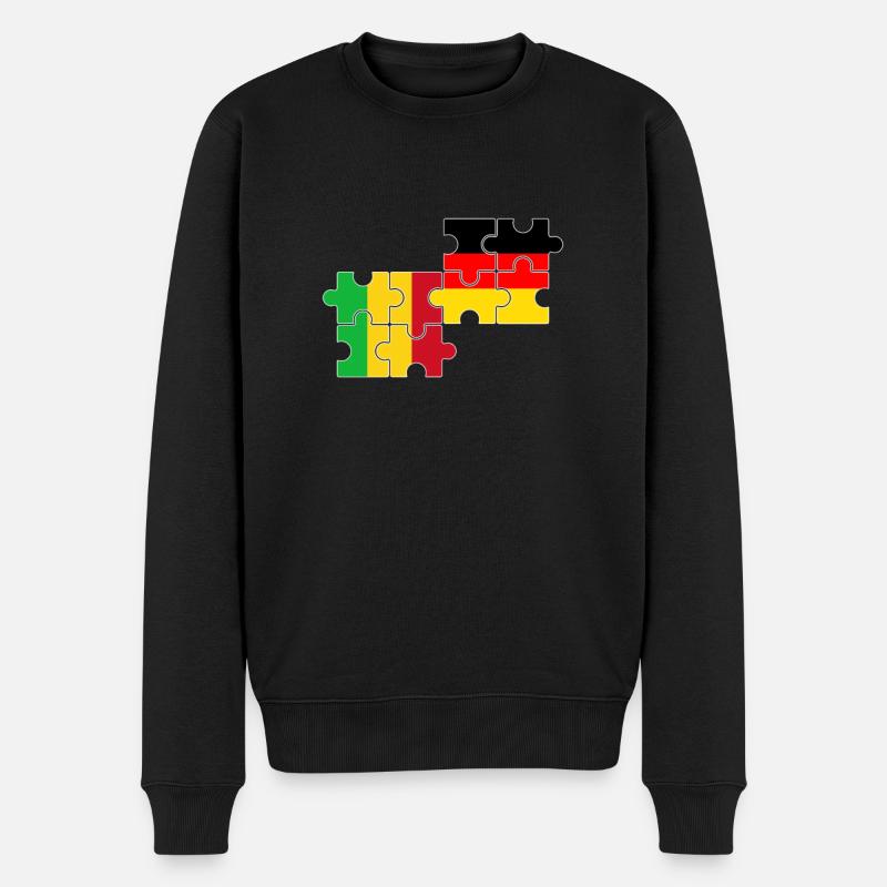 Mali Deutschland Flagge Deutsch Malier - Männer Premium Bio Pullover - Schwarz