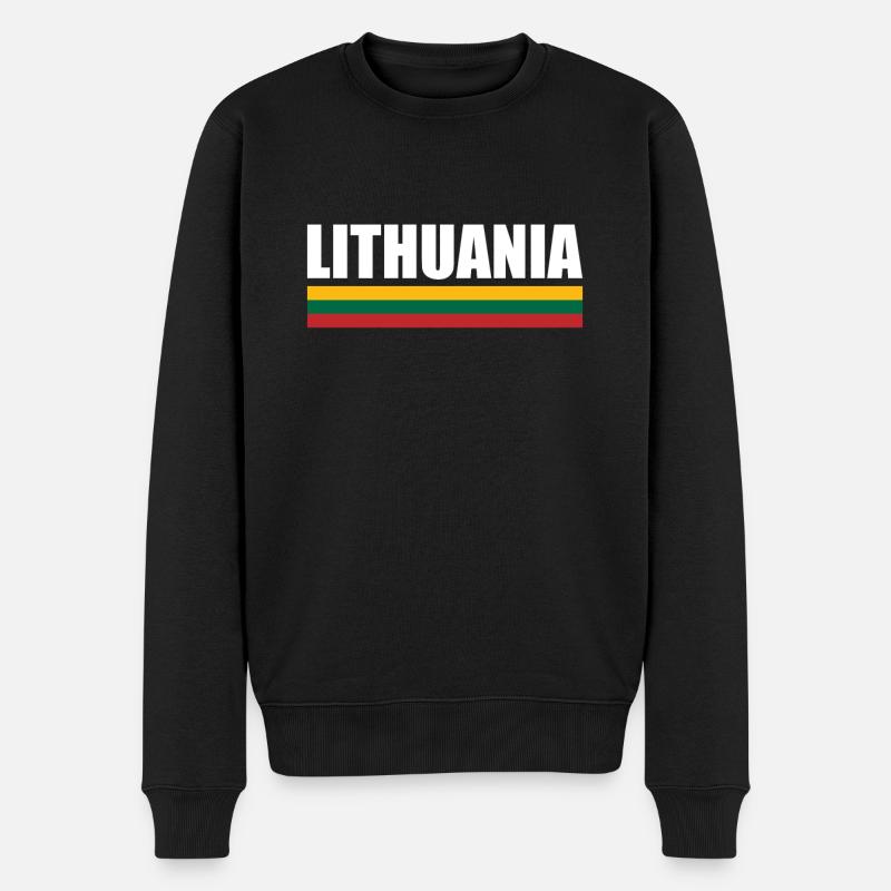 Lithuania Litauen Litauische Flagge Litauer - Männer Premium Bio Pullover - Schwarz