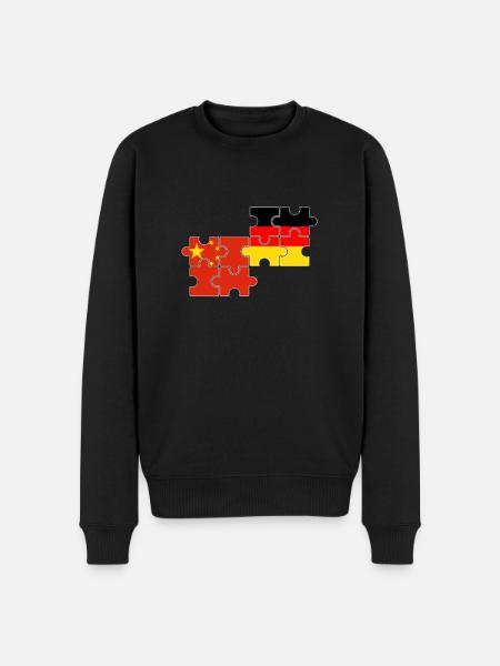 China Germany Flag German Chinese - Men's Premium Organic Jumper - black