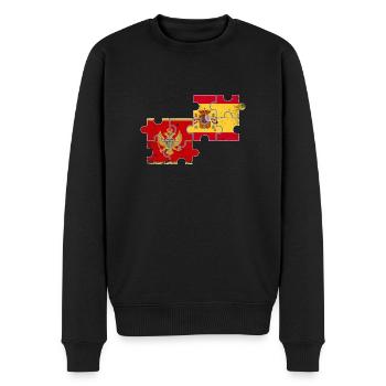 Montenegro Spain Vintage Flag Montenegrins - Men's Premium Organic Jumper - black - Front - Nico (187cm)