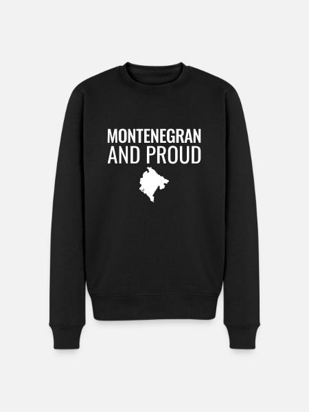 Montenegran And Proud Map Montenegro - Men's Premium Organic Jumper - black
