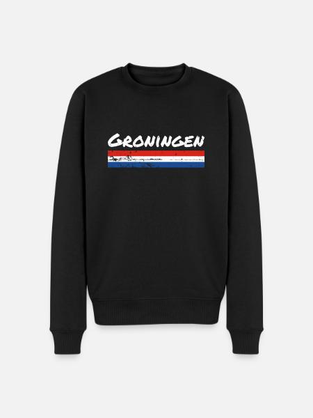 Groningen Netherlands Dutch flag - Men's Premium Organic Jumper - black