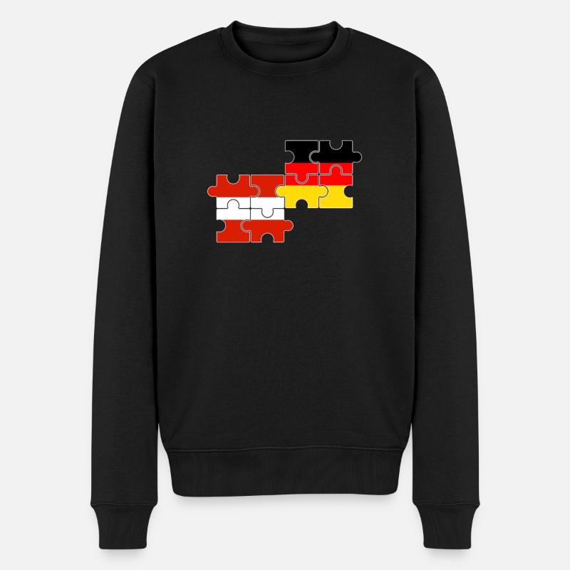 Autriche Allemagne Drapeau Autrichien - Pull Premium bio Homme - noir
