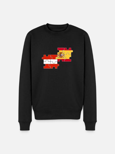 Austria Spain Flag Spanish Austria - Men's Premium Organic Jumper - black