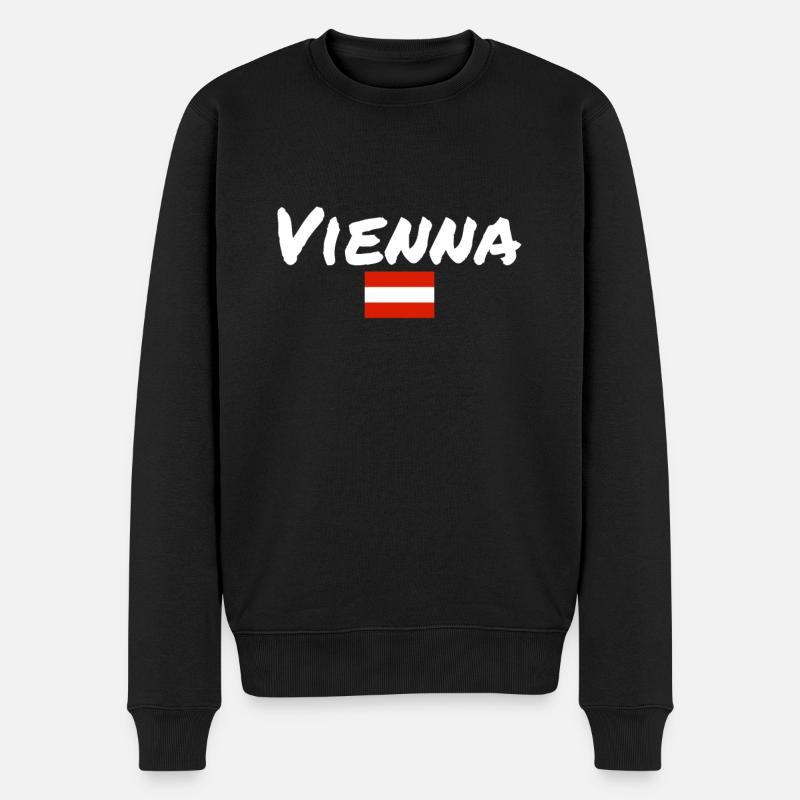 Vienne Autriche Drapeau autrichien - Pull Premium bio Homme - noir