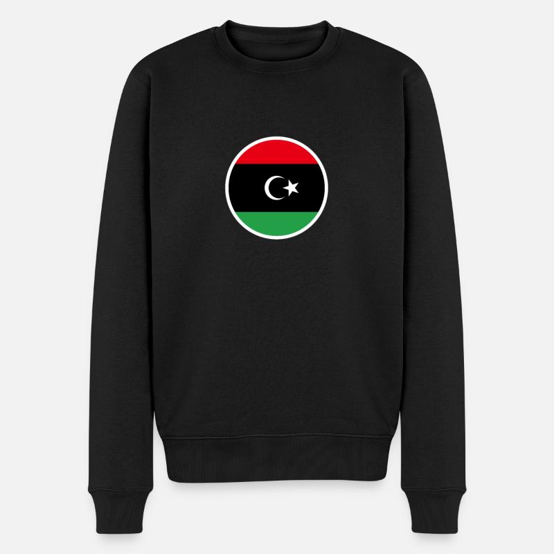 Libyen Libysche Flagge Libyer - Männer Premium Bio Pullover - Schwarz