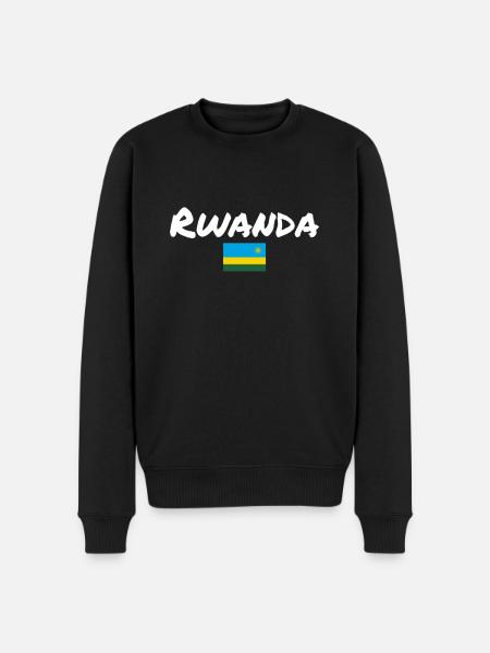 Rwanda Rwandan Flag Rwandese - Men's Premium Organic Jumper - black