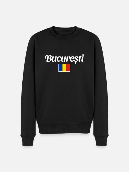 Bucuresti Drapeau Roumain Roumain - Pull Premium bio Homme - noir