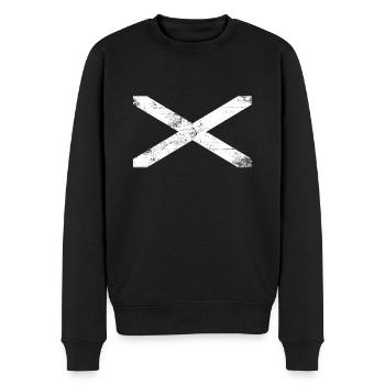 Schottland Vintage Schottische Flagge Schotte - Männer Premium Bio Pullover - Schwarz - Vorne - Nico (187cm)