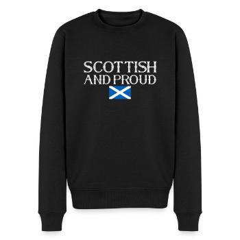 Scottish And Proud Schottland Flagge Schotte - Männer Premium Bio Pullover - Schwarz - Vorne - Nico (187cm)