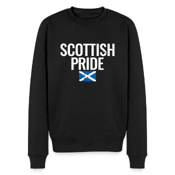 Scottish Pride Vintage Schottische Flagge Schotte - Männer Premium Bio Pullover - Schwarz - Vorne - Nico (187cm)