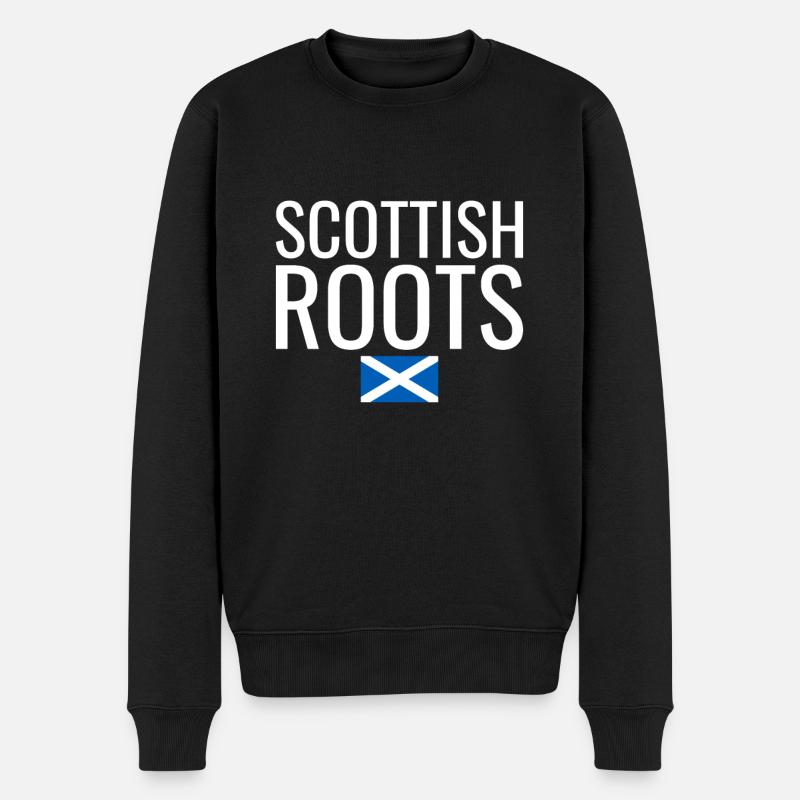 Scottish Roots Schottland Schottische Flagge - Männer Premium Bio Pullover - Schwarz