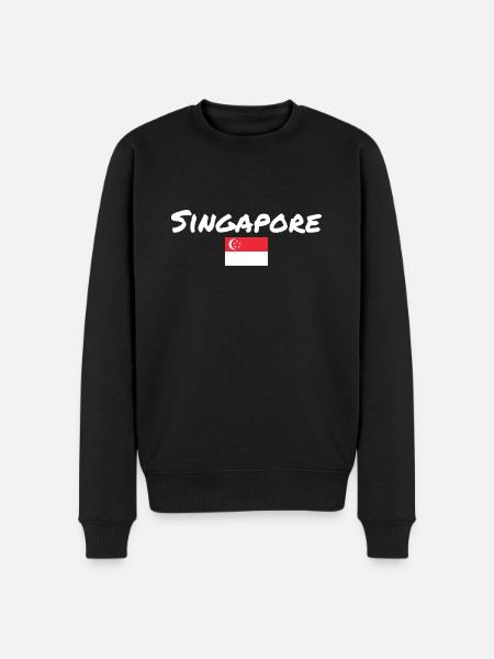 Singapour Singapour Drapeau Singapourien - Pull Premium bio Homme - noir