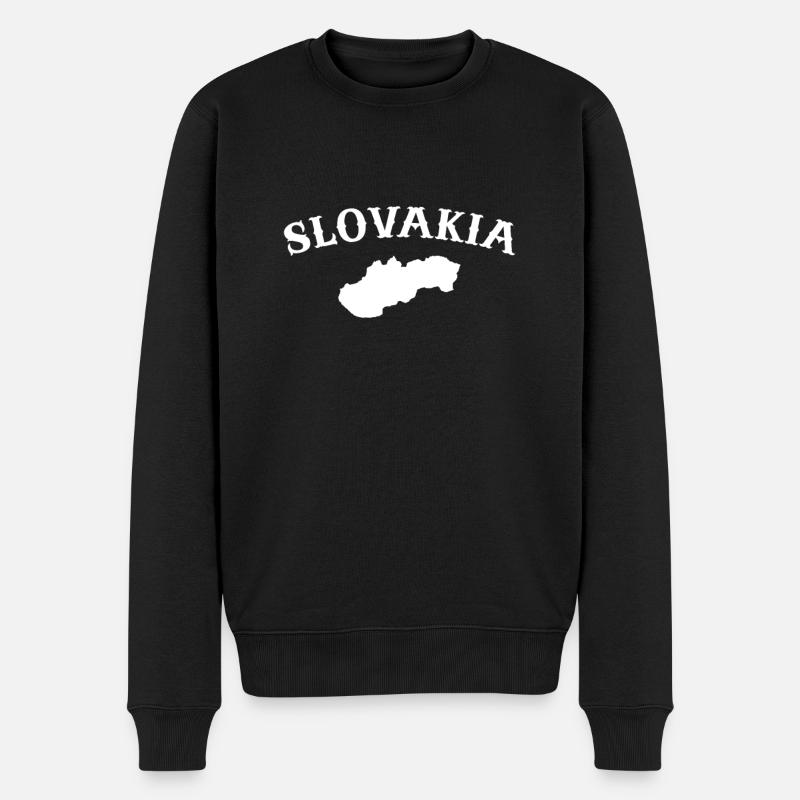 Slovaquie Slovaque Carte Slovaque Slovaque - Pull Premium bio Homme - noir