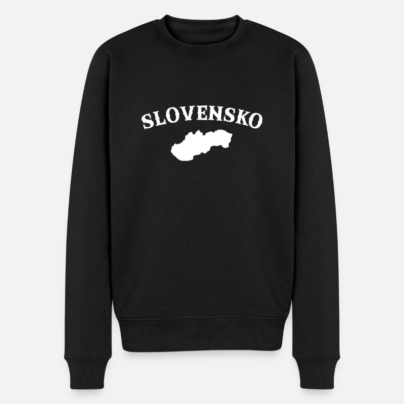 Slovensko Slovaque carte Slovaque - Pull Premium bio Homme - noir