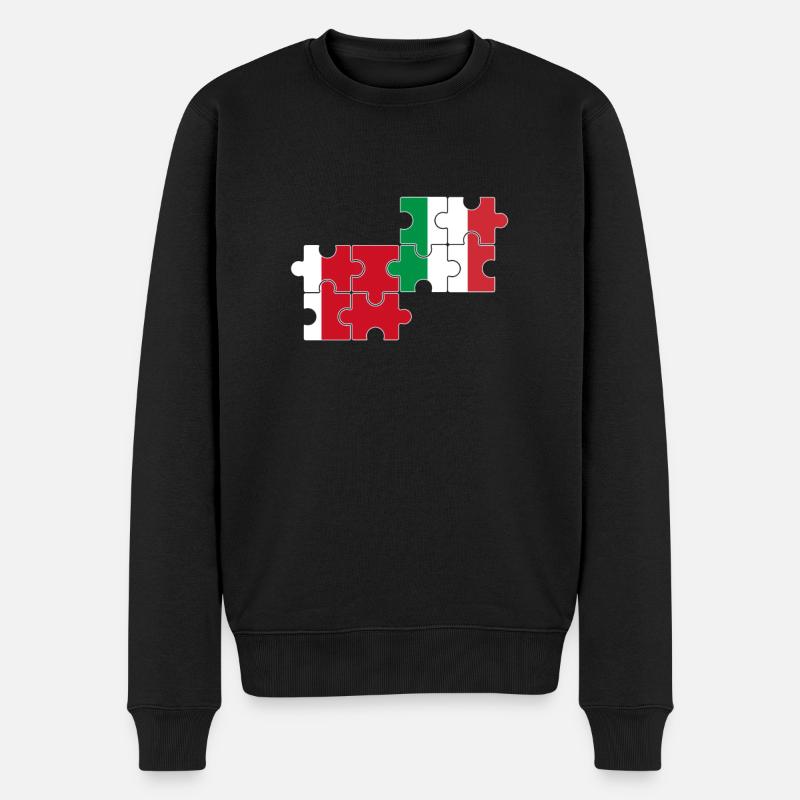 Dubaï, Italie, Drapeau, Italien, Dubaier - Pull Premium bio Homme - noir