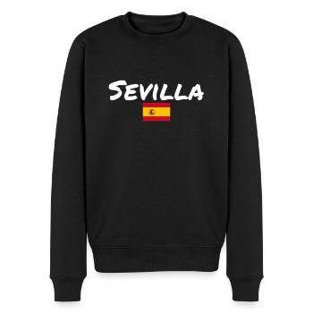 Sevilla Spanien Spanische Flagge Spanier - Männer Premium Bio Pullover - Schwarz - Vorne - Nico (187cm)