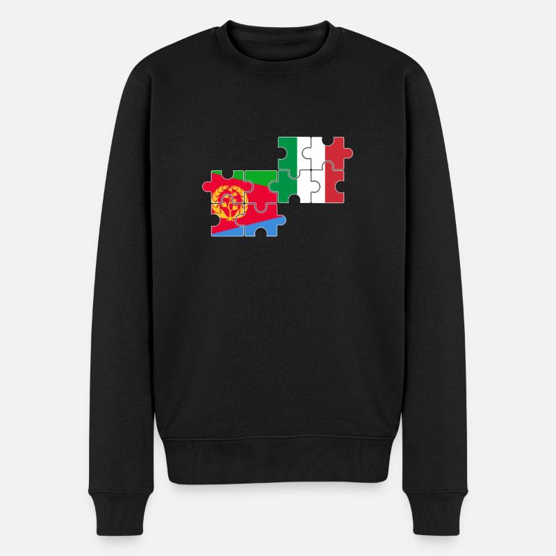 Érythrée Italie Drapeau Italie Érythrée - Pull Premium bio Homme - noir