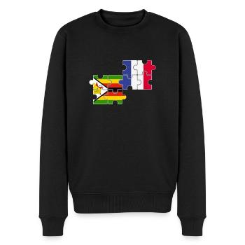 Zimbabwe France Drapeau Zimbabwéen - Pull Premium bio Homme - noir - Devant - Nico (187cm)