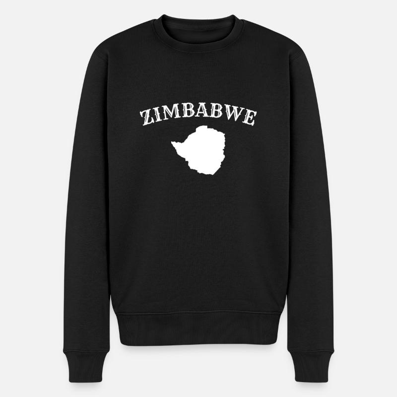 Zimbabwe Karte Simbabwe Simbabwer - Männer Premium Bio Pullover - Schwarz