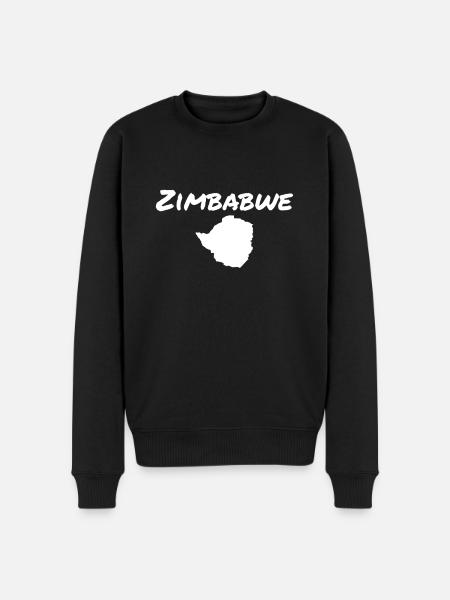 Zimbabwe Map Zimbabwe Zimbabwean Zimbabweans - Men's Premium Organic Jumper - black